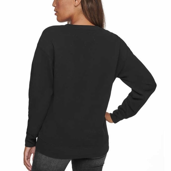 New Calvin Klein Jeans Sequin Sweatshirt  Black - Picture 3 of 14